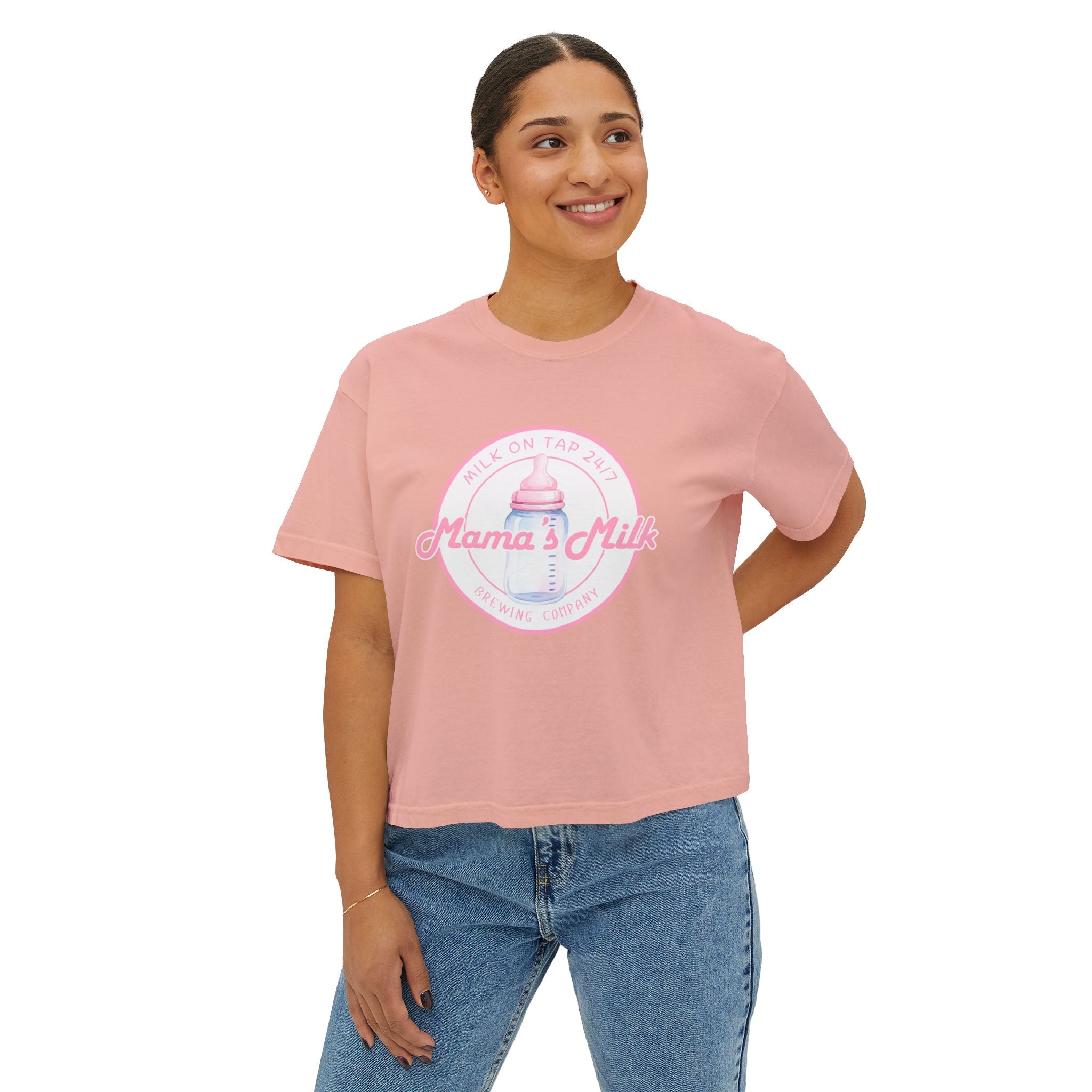 Mama's Milk Bottle Logo Tee | Nursing Mama Shirt