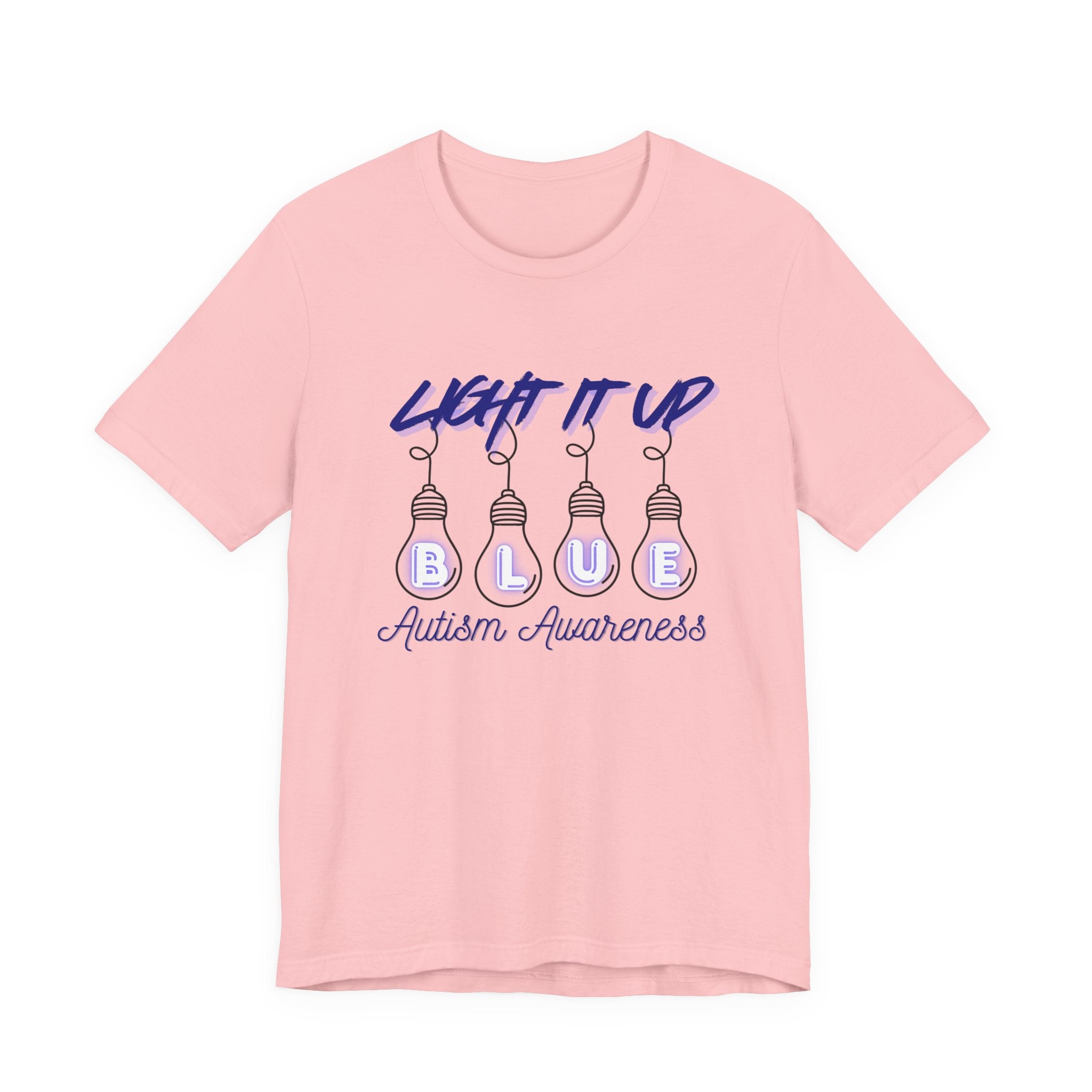 Light It Up Blue Autism Awareness T-Shirt | Blue Light Bulb Design