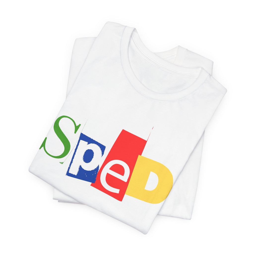 SPED colorful cutout letters T-Shirt | Special Education tee