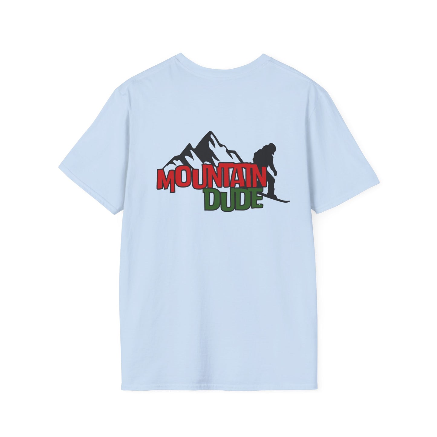 Mountain Dude Snowboard Shirt | Retro Snowboarding & Ski Graphic Tee | Winter Mountain Outdoors Shirt for Men