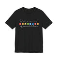 I Believe in a Spectrum of Possibilities T-Shirt | Autism Awareness puzzle pieces | White writing