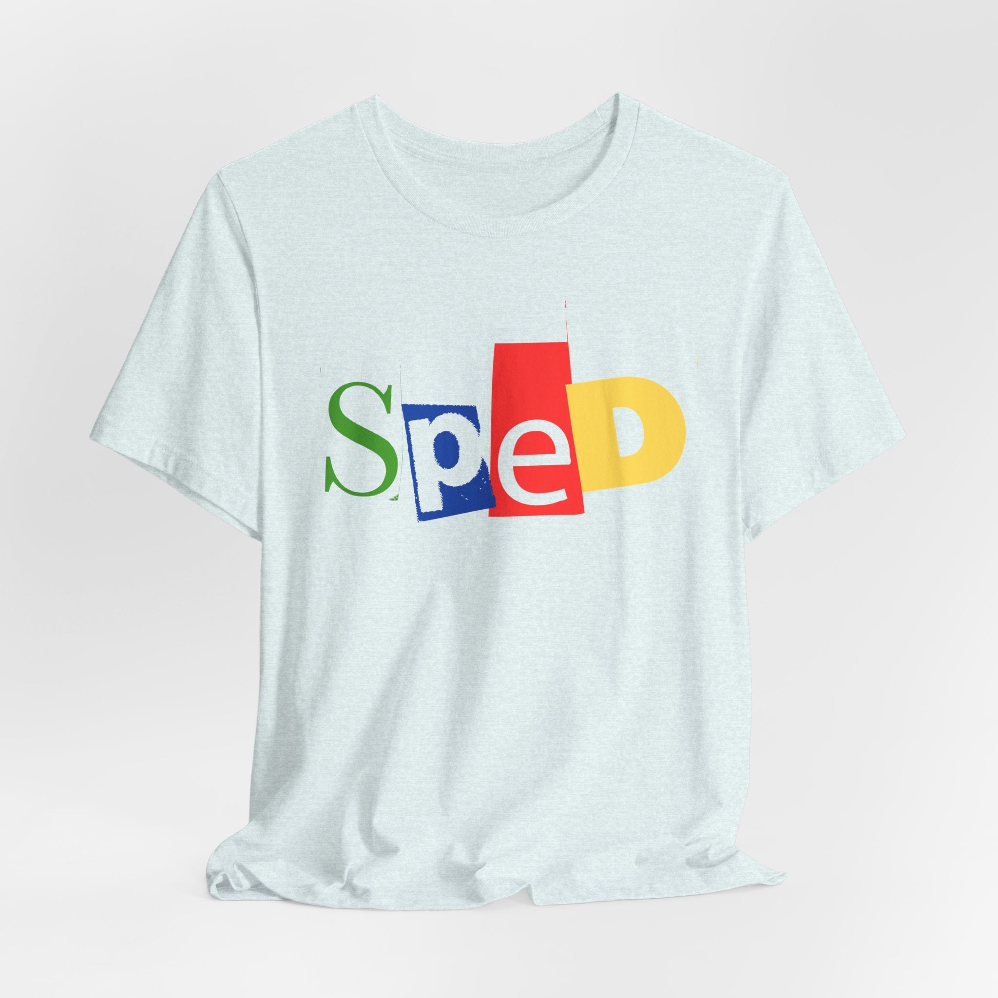 SPED colorful cutout letters T-Shirt | Special Education tee