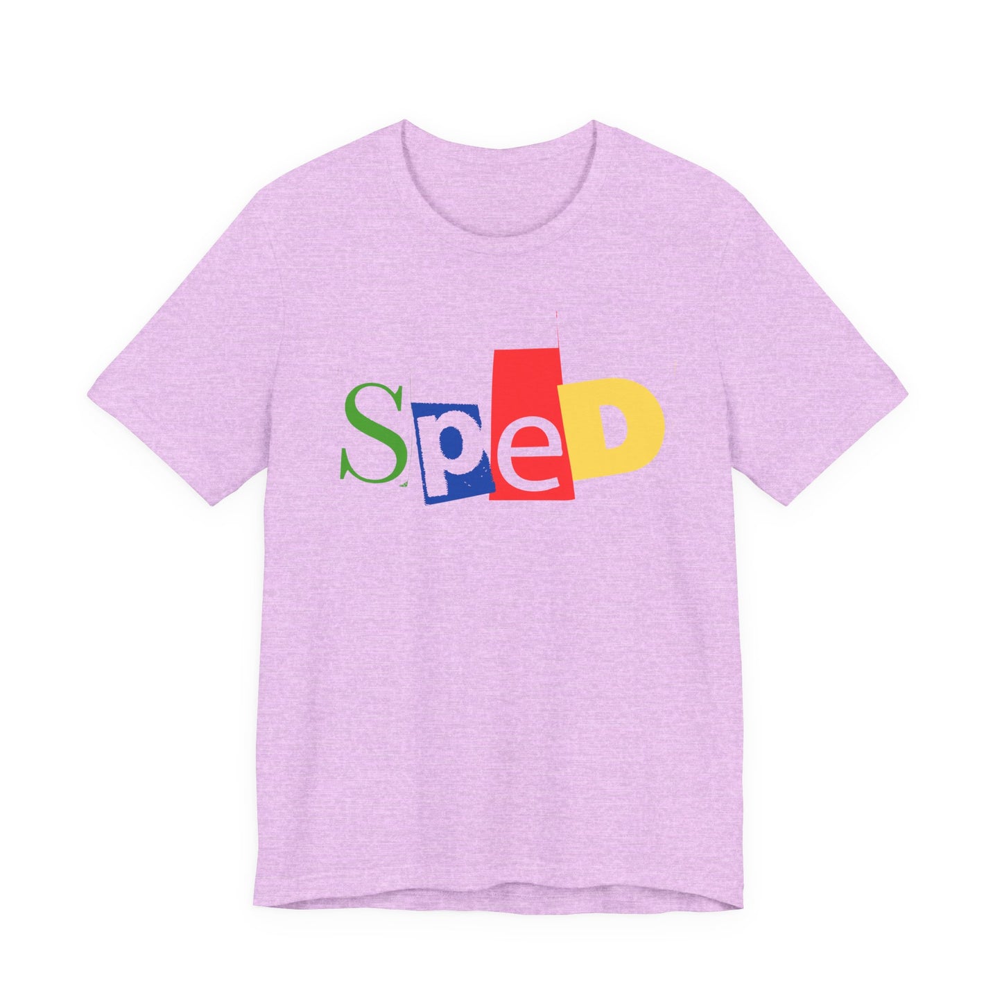 SPED colorful cutout letters T-Shirt | Special Education tee