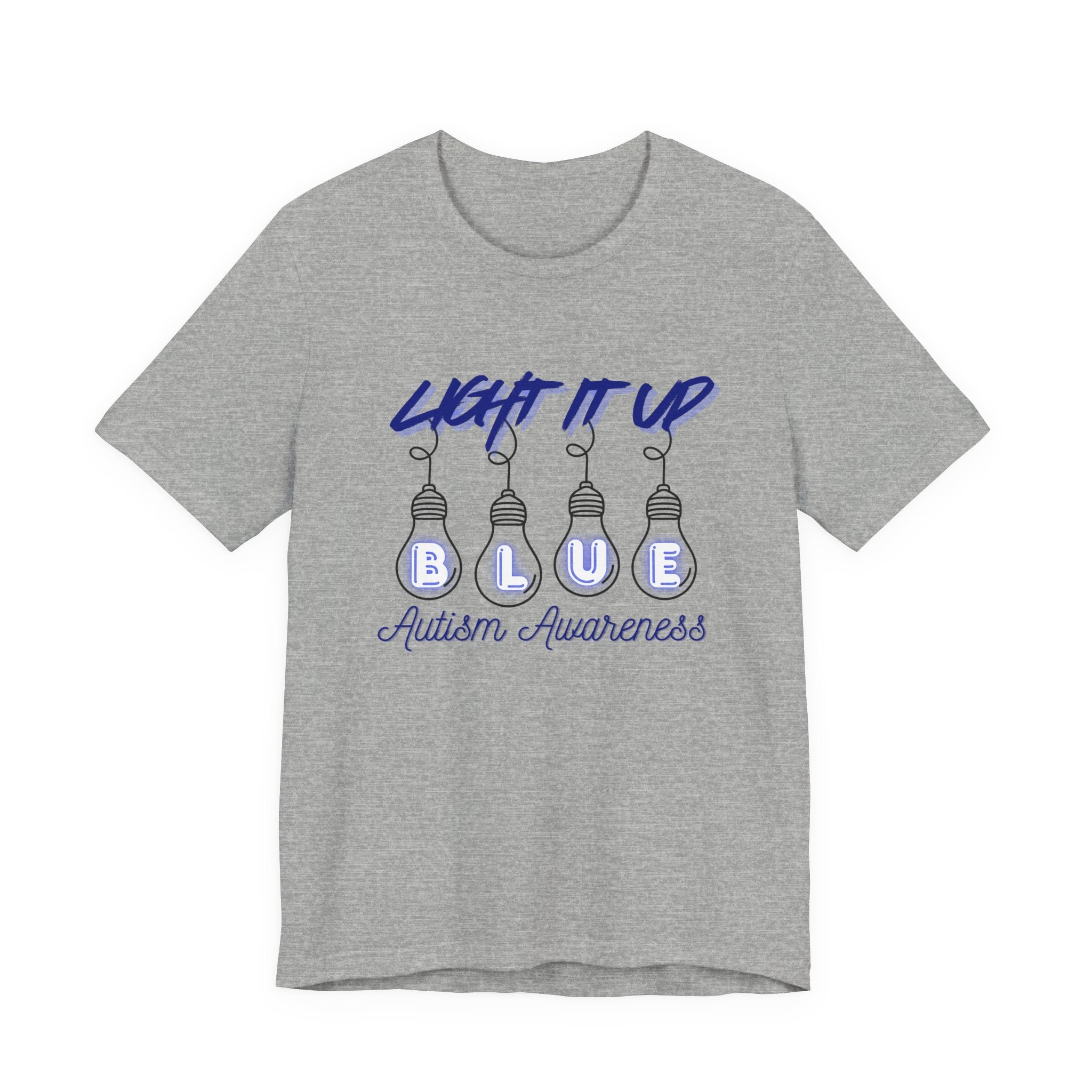 Light It Up Blue Autism Awareness T-Shirt | Blue Light Bulb Design