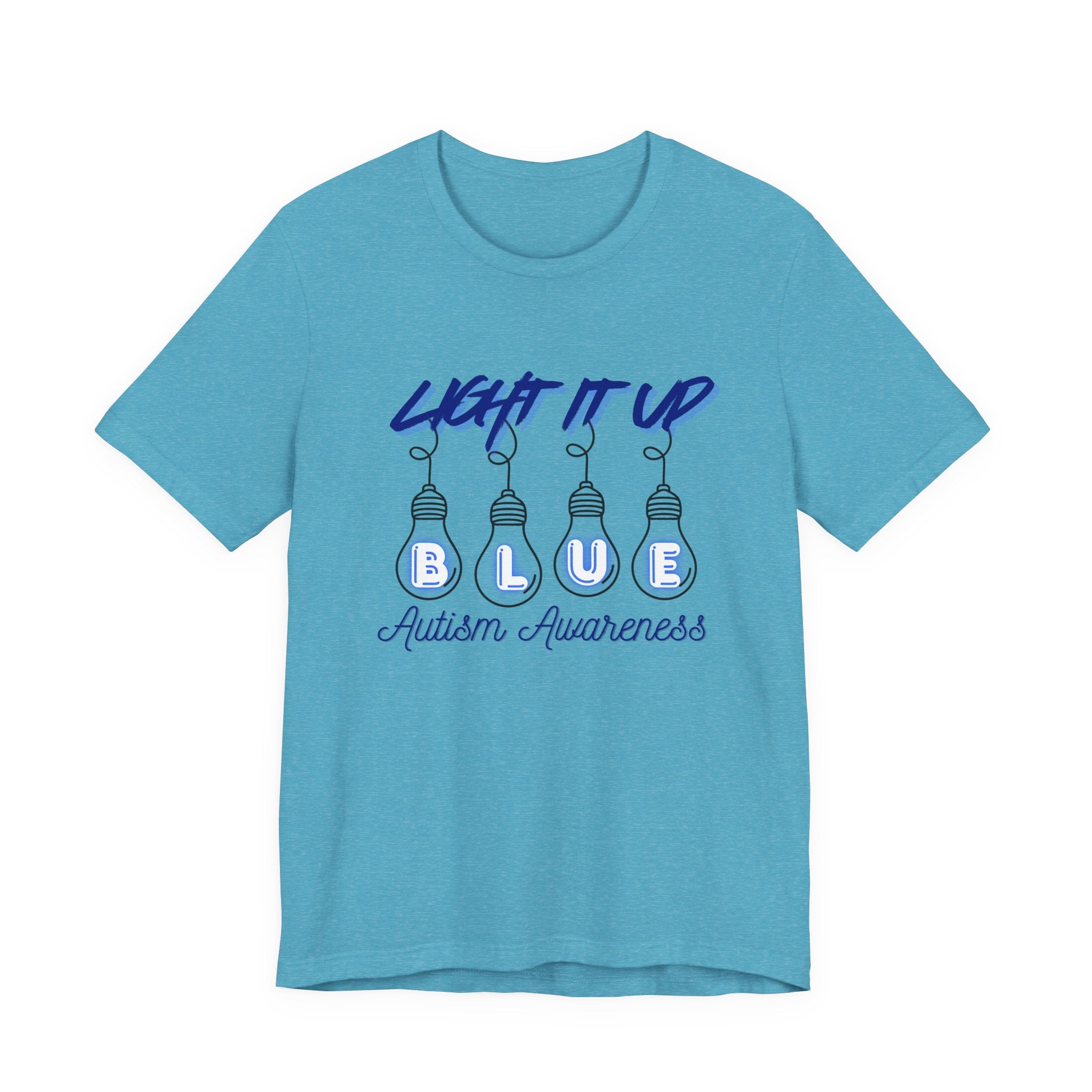 Light It Up Blue Autism Awareness T-Shirt | Blue Light Bulb Design