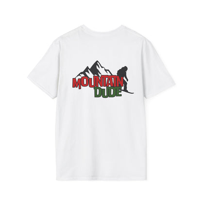 Mountain Dude Snowboard Shirt | Retro Snowboarding & Ski Graphic Tee | Winter Mountain Outdoors Shirt for Men