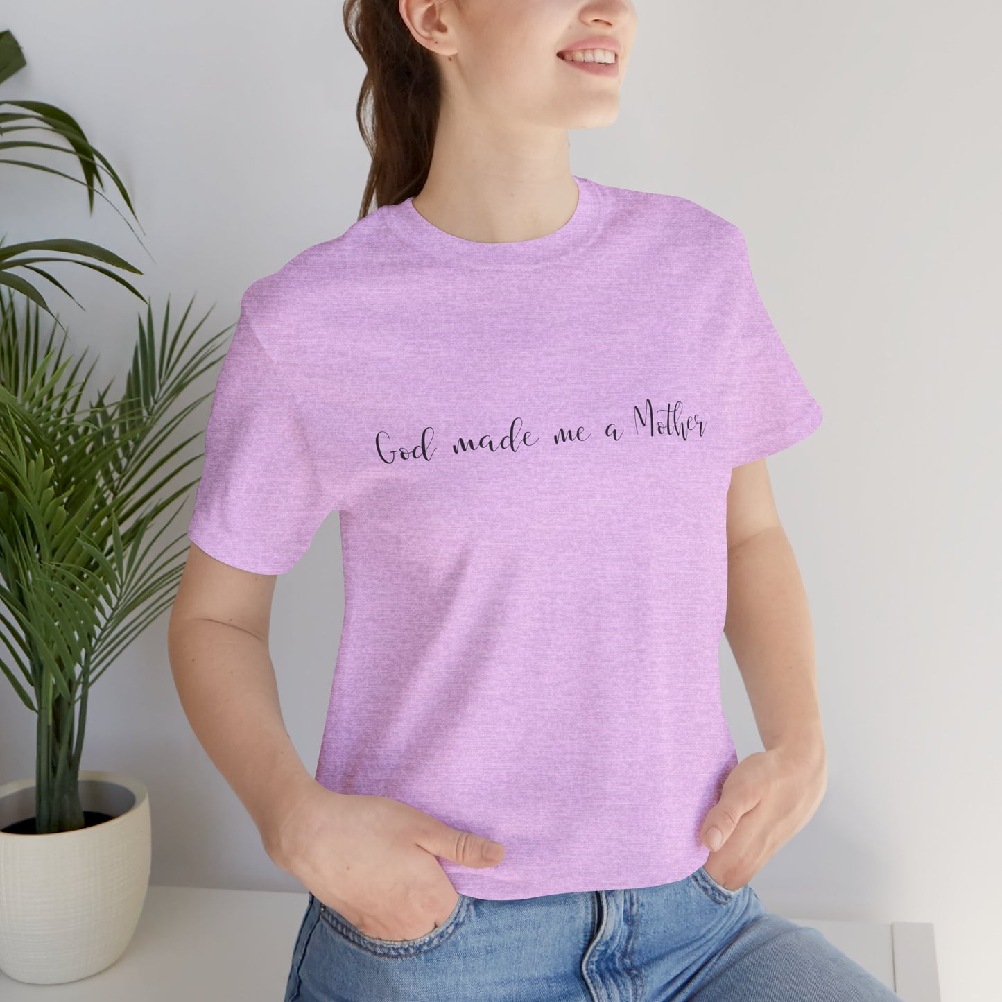 God Made Me a Mother T-Shirt | Christian Mom Tee | Faith Based Motherhood Shirt