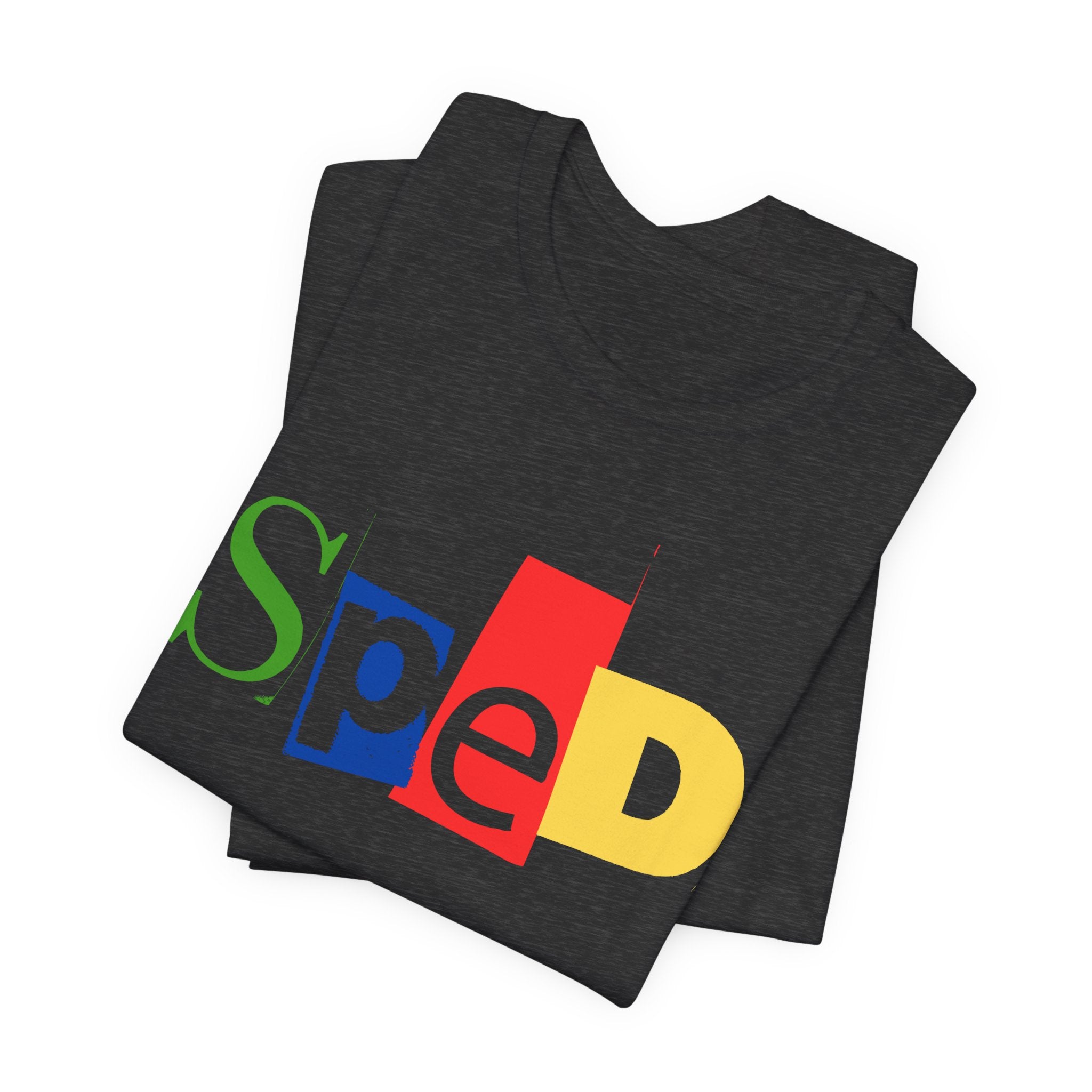 SPED colorful cutout letters T-Shirt | Special Education tee