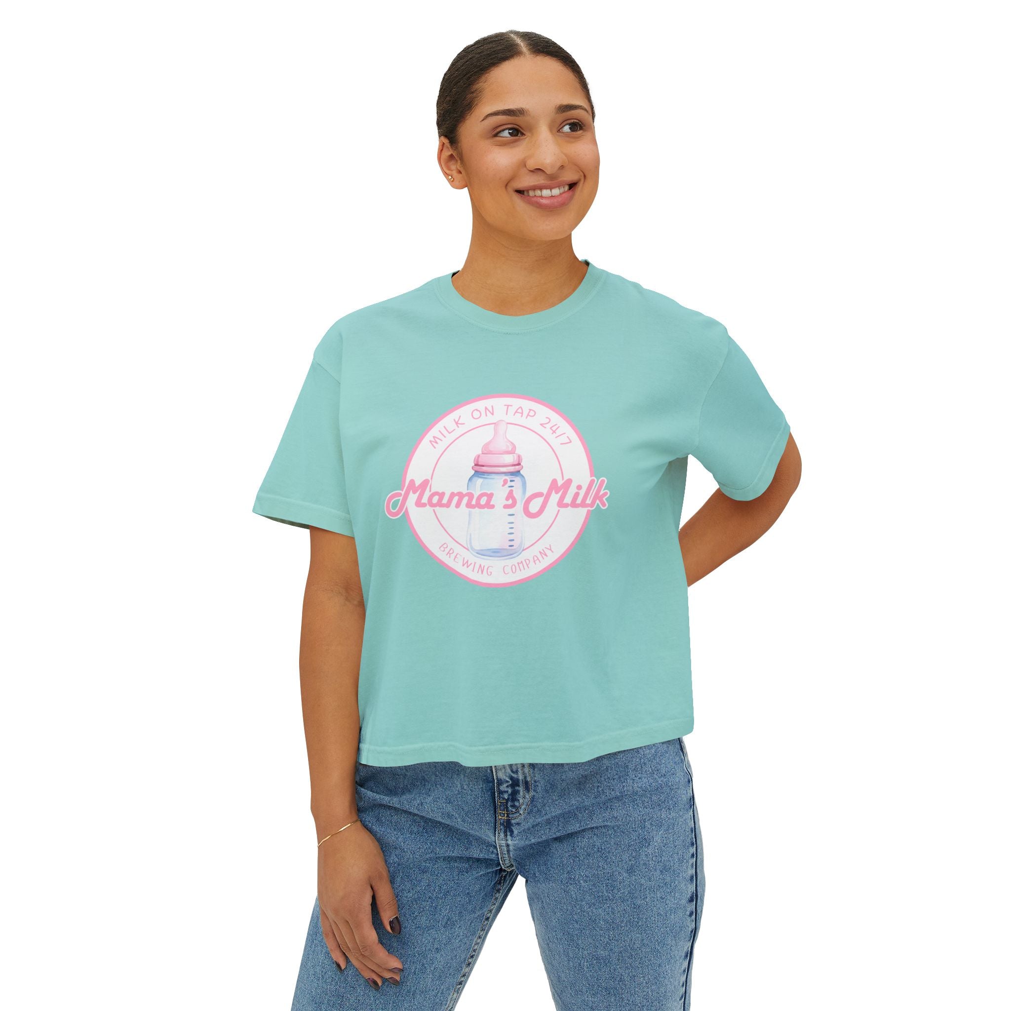 Mama's Milk Bottle Logo Tee | Nursing Mama Shirt