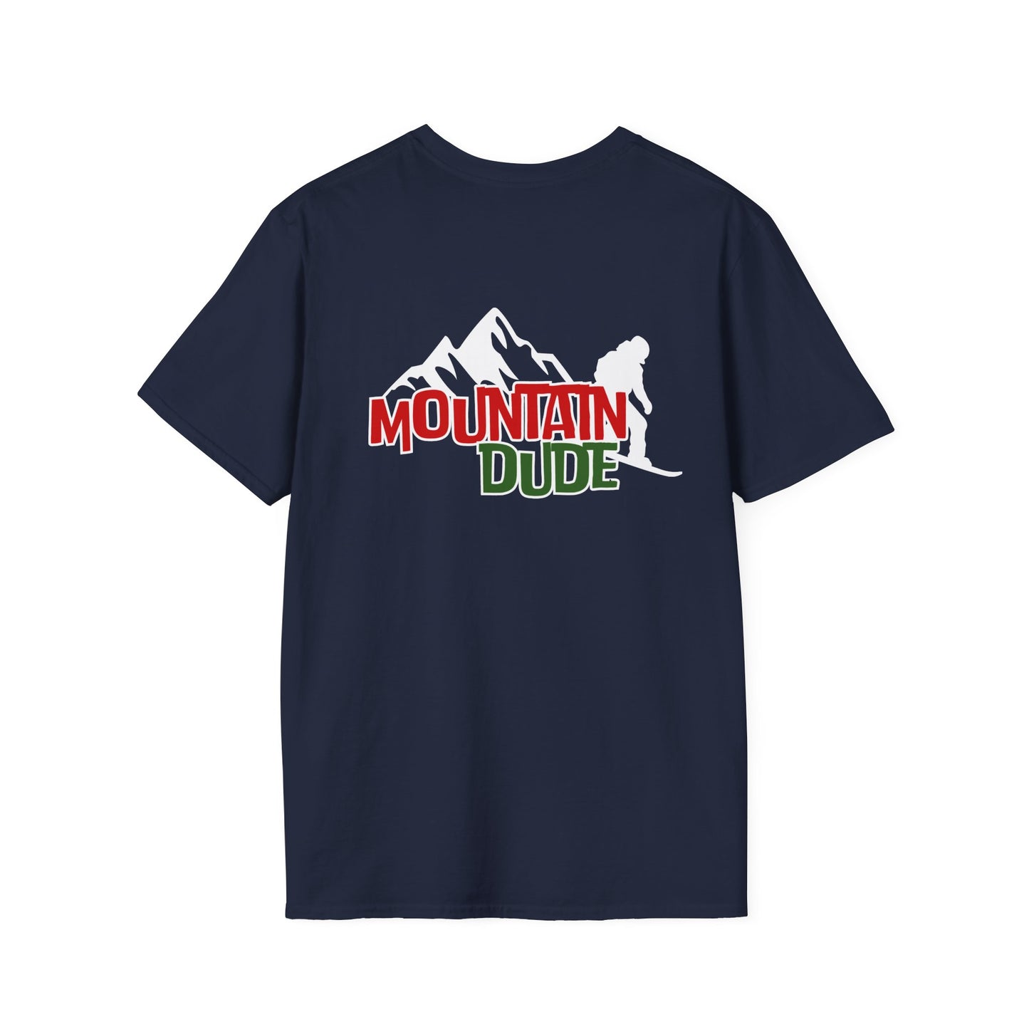 Mountain Dude Snowboard Shirt | Retro Snowboarding & Ski Graphic Tee | Winter Mountain Outdoors Shirt for Men