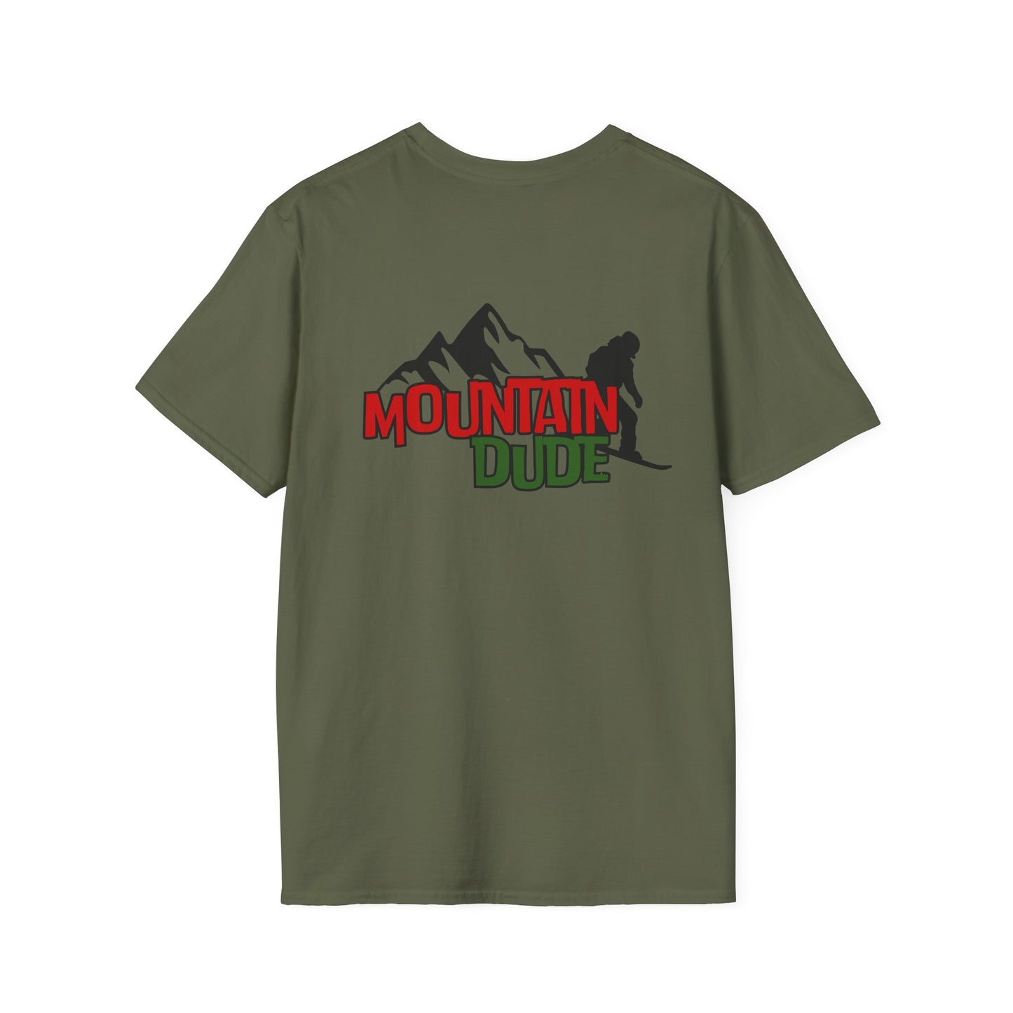 Mountain Dude Snowboard Shirt | Retro Snowboarding & Ski Graphic Tee | Winter Mountain Outdoors Shirt for Men