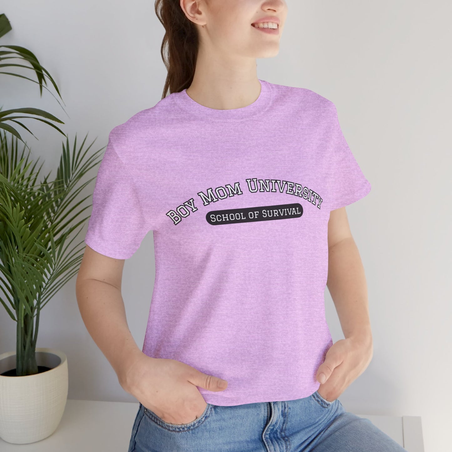 Boy Mom T-Shirt | School of Survival graphic t-shirt | Boy Mom Life Shirt | University Shirt