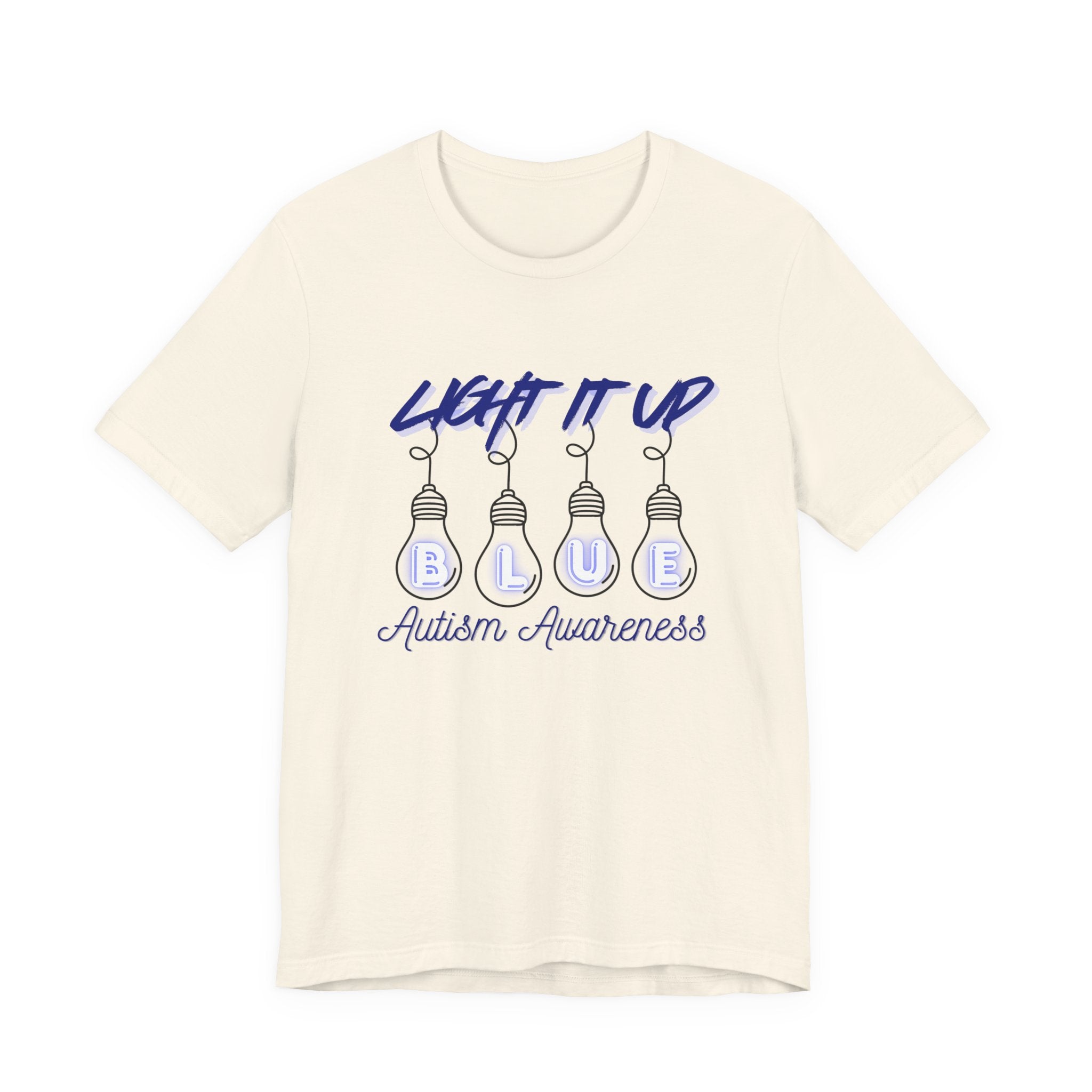 Light It Up Blue Autism Awareness T-Shirt | Blue Light Bulb Design