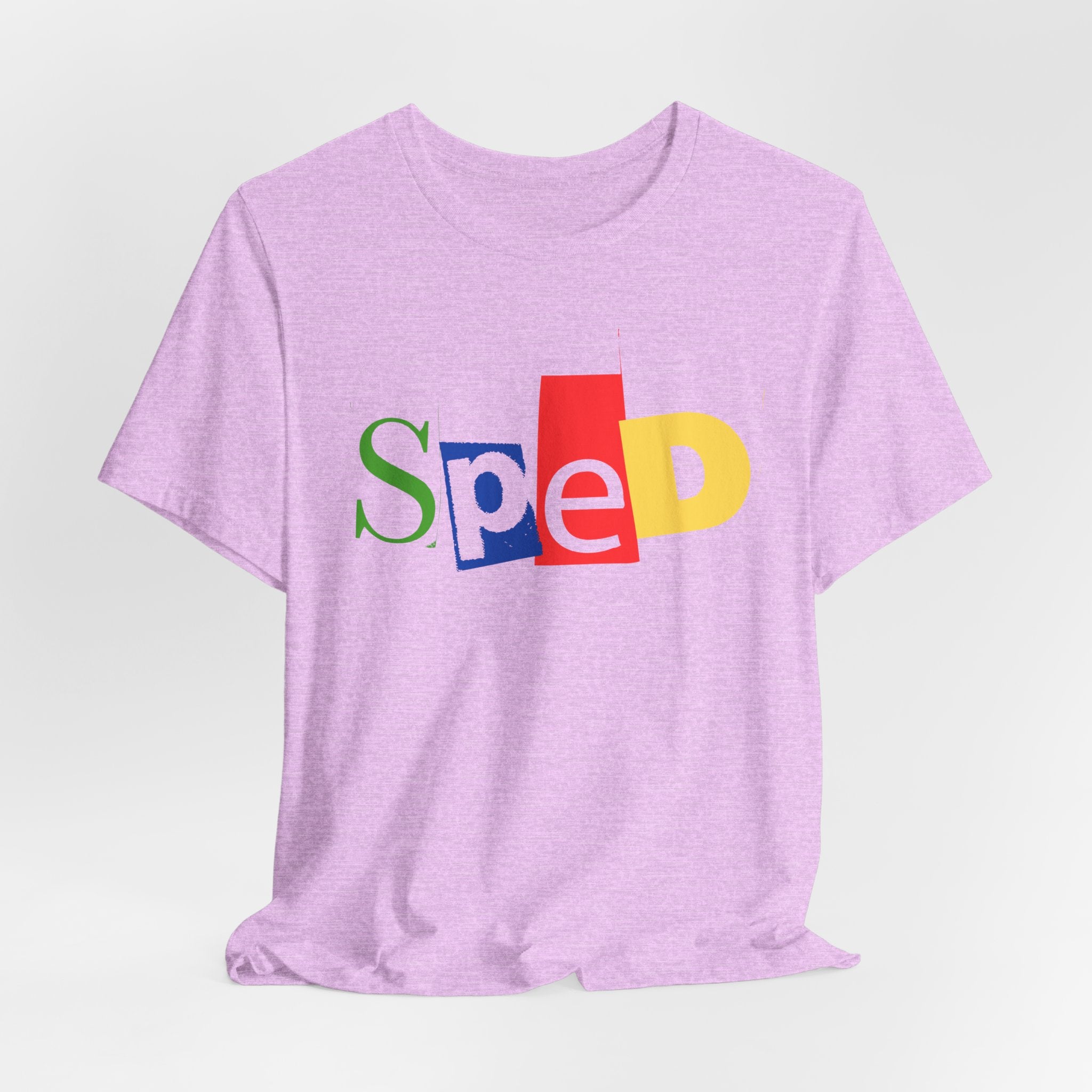 SPED colorful cutout letters T-Shirt | Special Education tee