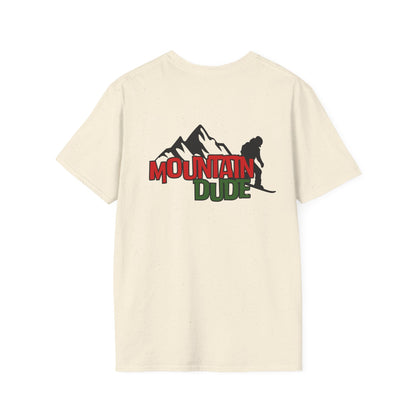 Mountain Dude Snowboard Shirt | Retro Snowboarding & Ski Graphic Tee | Winter Mountain Outdoors Shirt for Men