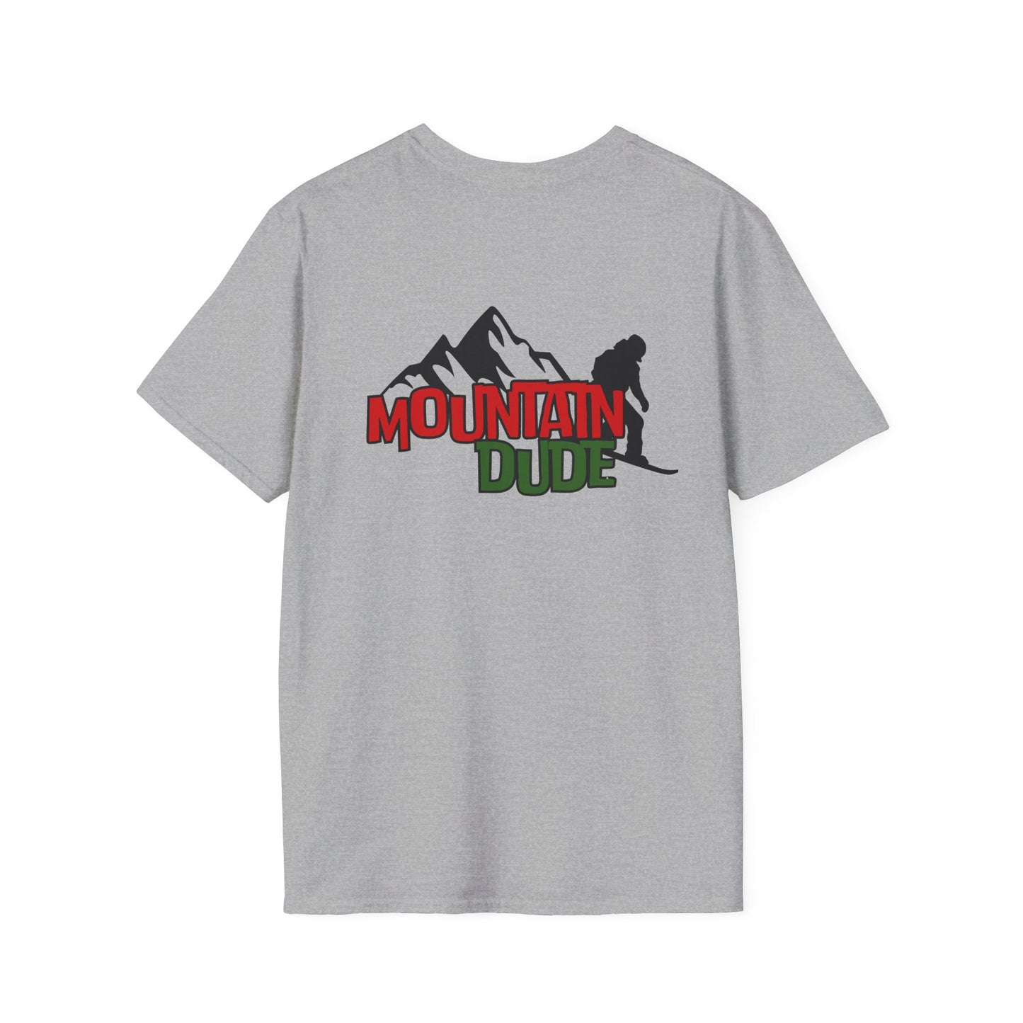 Mountain Dude Snowboard Shirt | Retro Snowboarding & Ski Graphic Tee | Winter Mountain Outdoors Shirt for Men