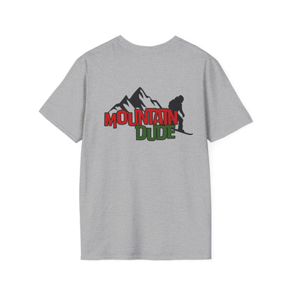Mountain Dude Snowboard Shirt | Retro Snowboarding & Ski Graphic Tee | Winter Mountain Outdoors Shirt for Men