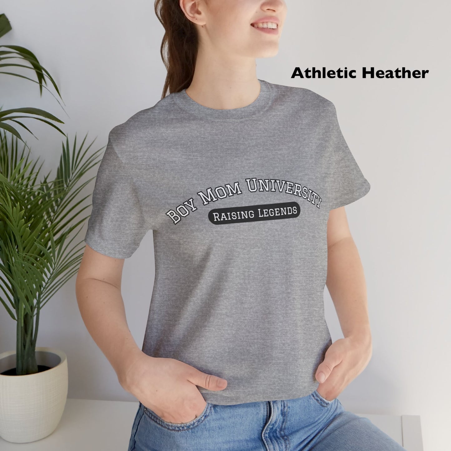 Boy Mom T-Shirt | Raising Legends tee | Motherhood Shirt | University Tee