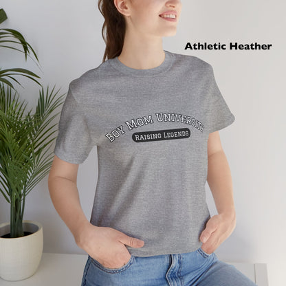 Boy Mom T-Shirt | Raising Legends tee | Motherhood Shirt | University Tee