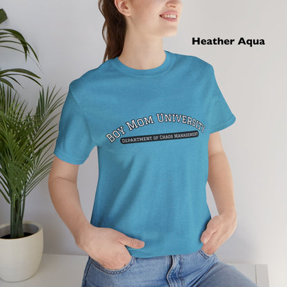 Boy Mom T-Shirt | Department of Chaos Management | Mom Life Tee | University Shirt