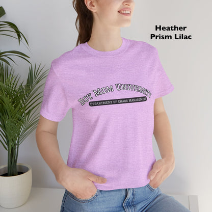 Boy Mom T-Shirt | Department of Chaos Management | Mom Life Tee | University Shirt