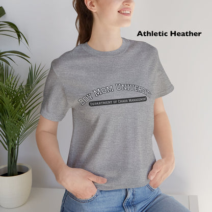Boy Mom T-Shirt | Department of Chaos Management | Mom Life Tee | University Shirt