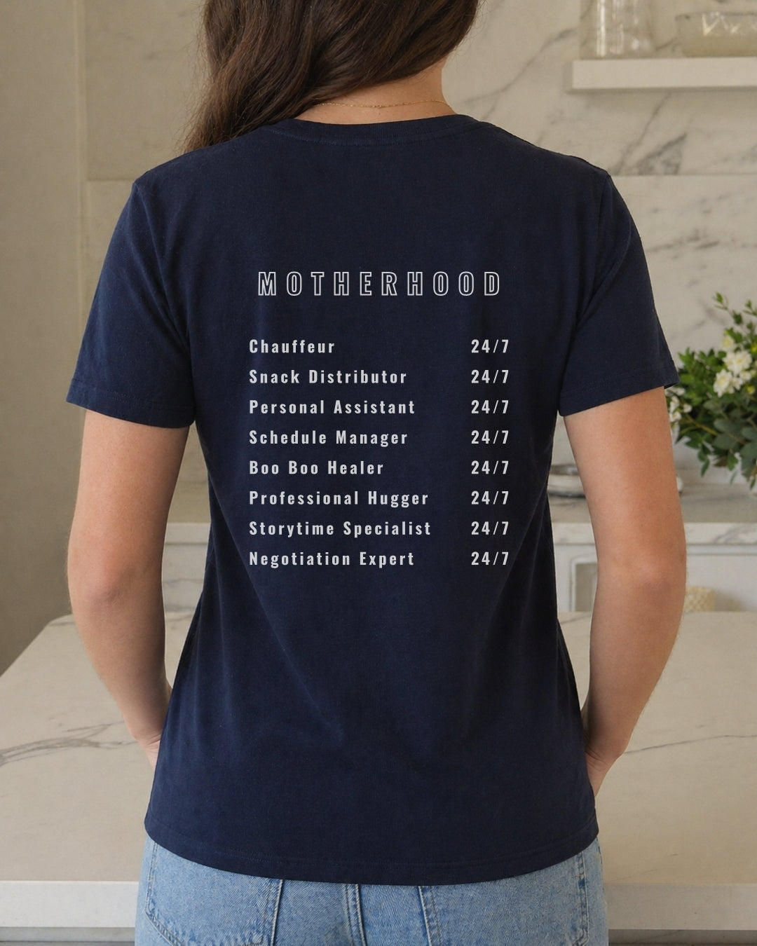Motherhood On Duty 24/7 Shirt | Funny Mom Life Tee | Motherhood Shirt
