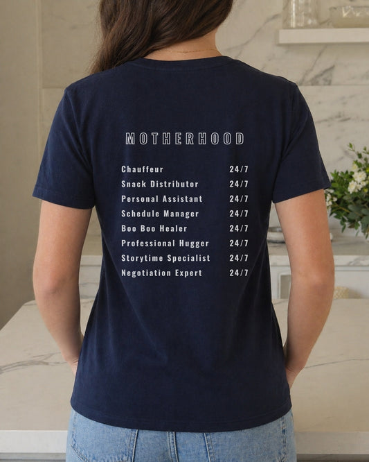 Motherhood On Duty 24/7 Shirt | Funny Mom Life Tee | Motherhood Shirt
