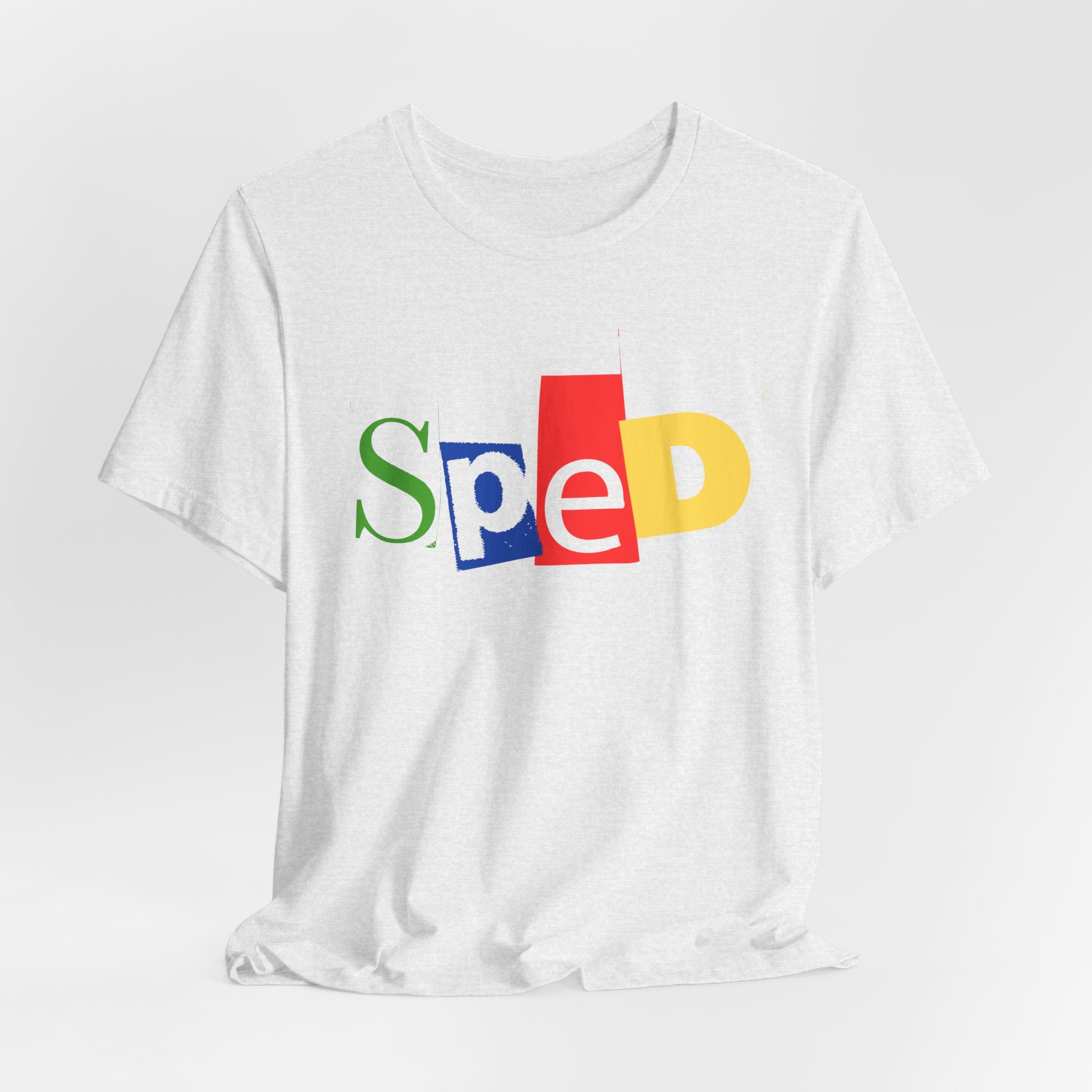 SPED colorful cutout letters T-Shirt | Special Education tee