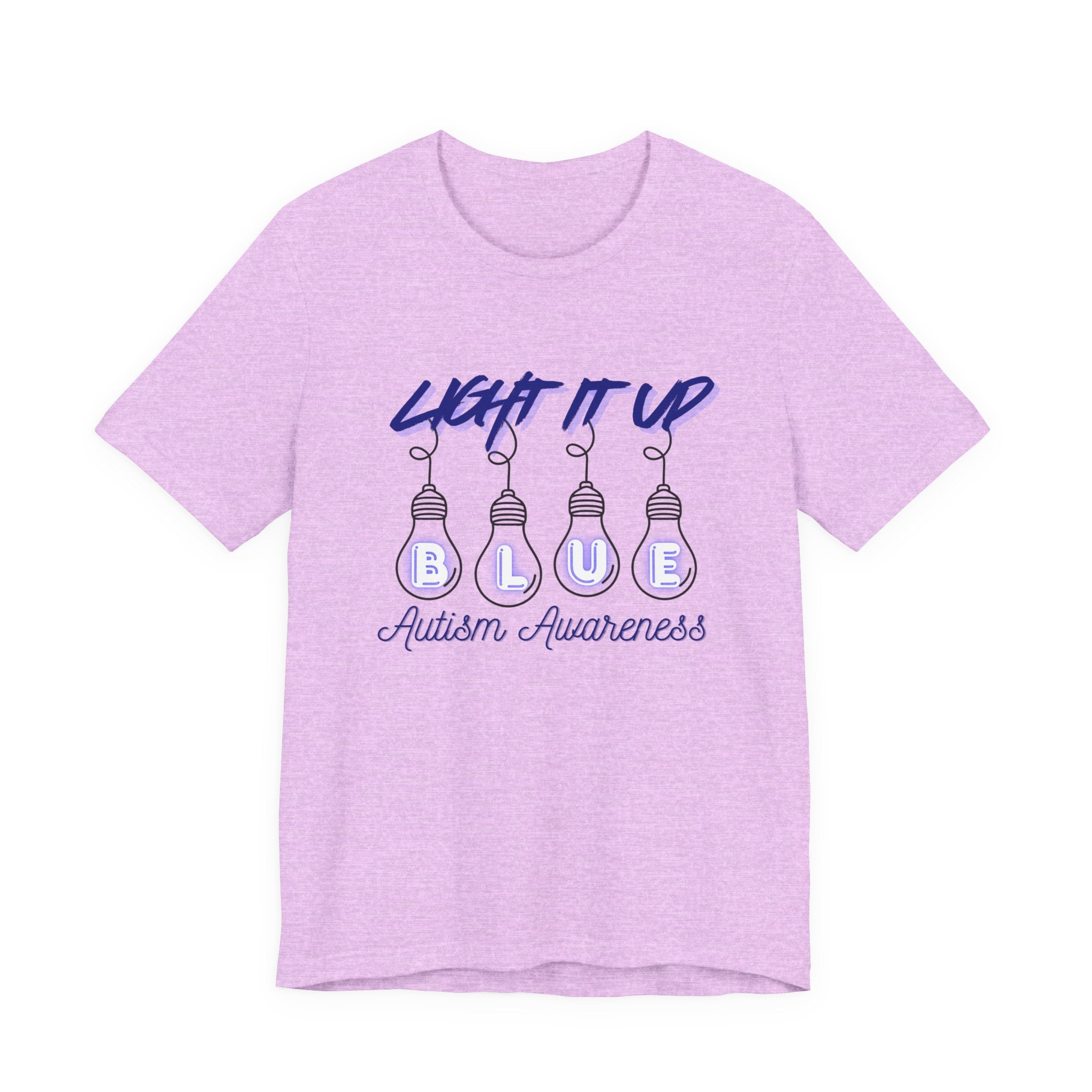 Light It Up Blue Autism Awareness T-Shirt | Blue Light Bulb Design