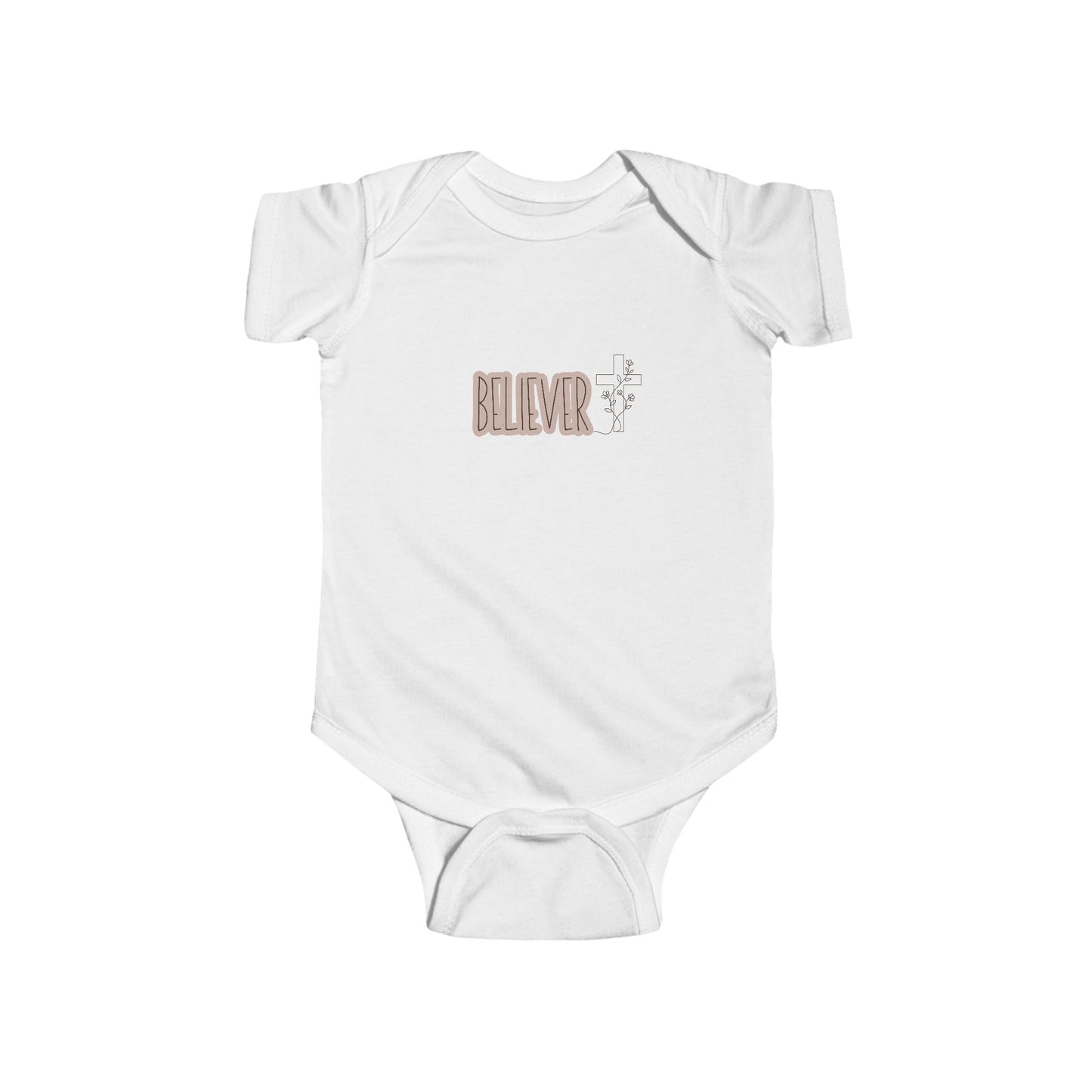 Believer Infant Girl Bodysuit | Christian Baby Girl | Faith Based Shirt