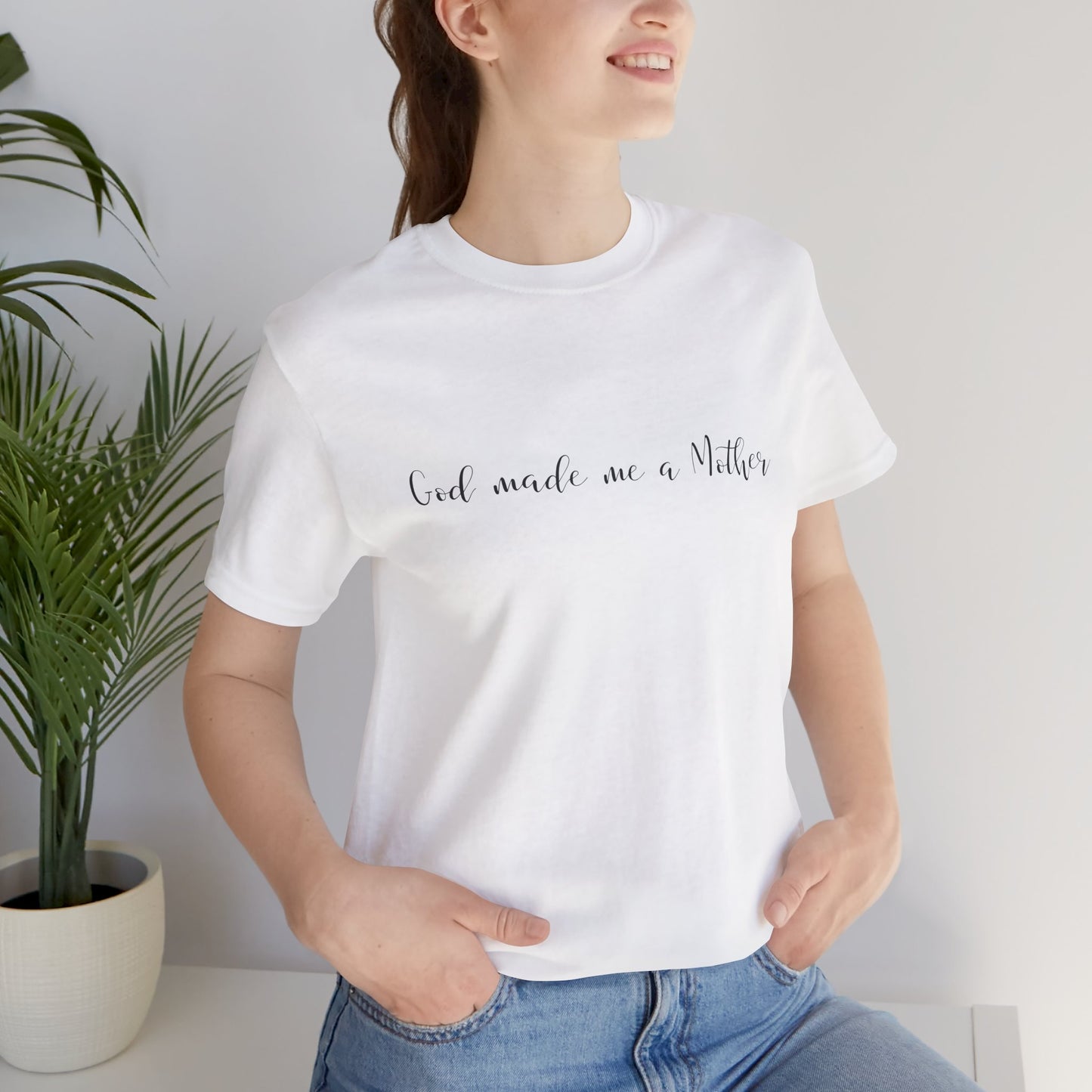God Made Me a Mother T-Shirt | Christian Mom Tee | Faith Based Motherhood Shirt