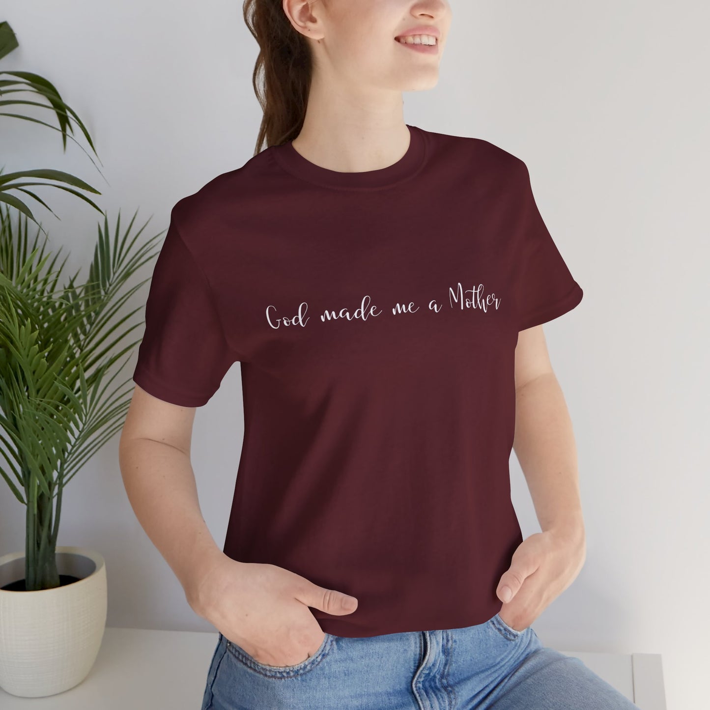 God Made Me a Mother T-Shirt | Christian Mom Tee | Faith Based Motherhood Shirt