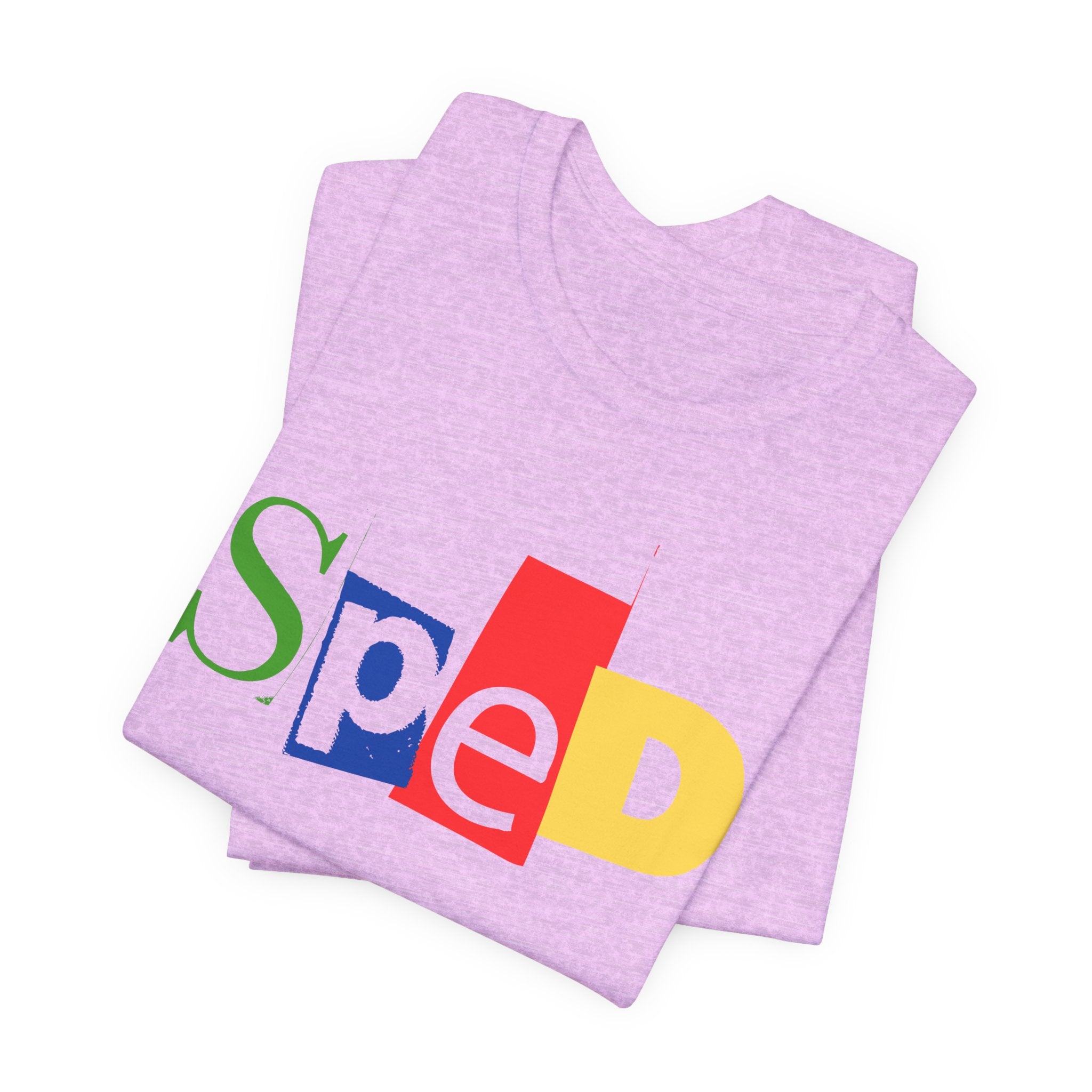 SPED colorful cutout letters T-Shirt | Special Education tee