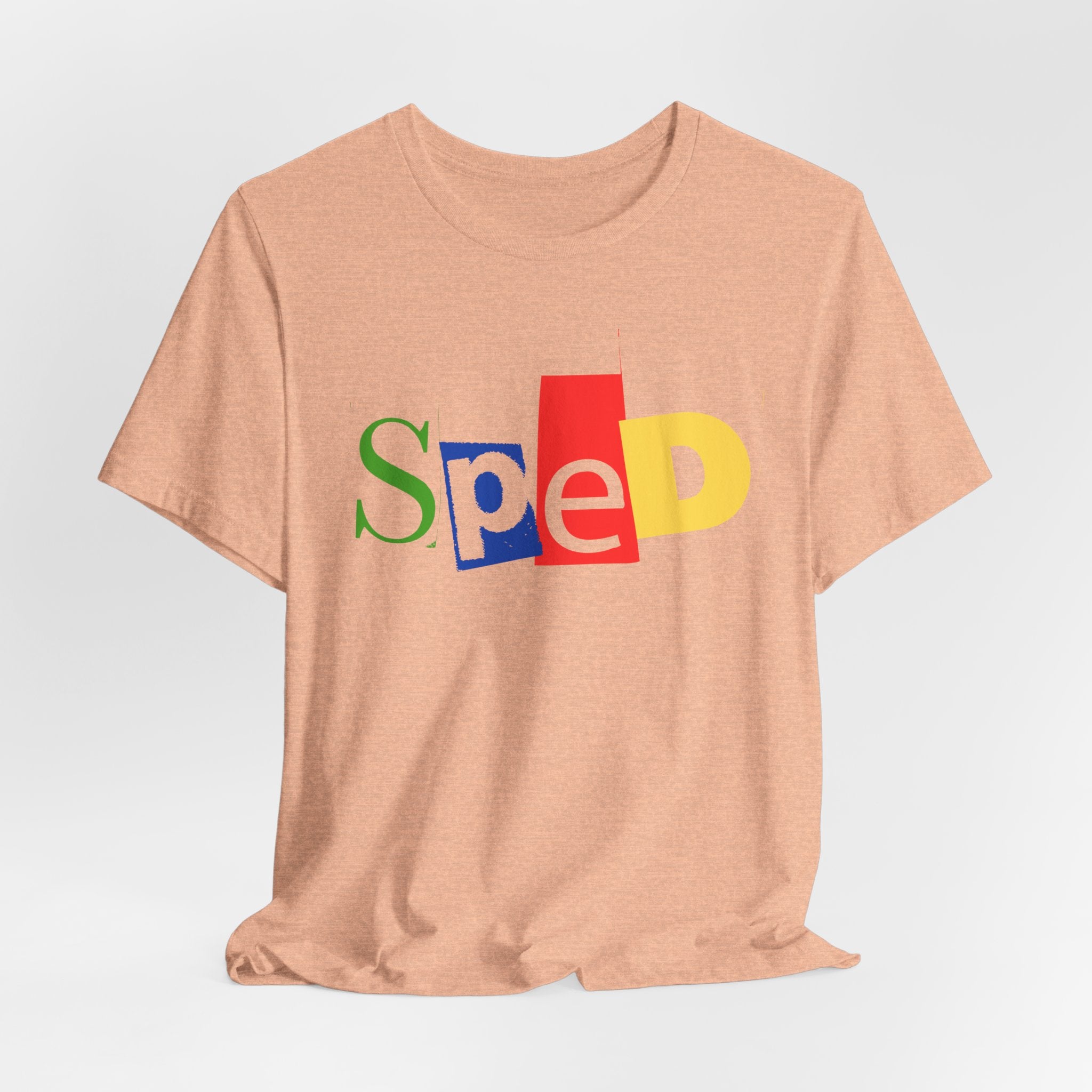 SPED colorful cutout letters T-Shirt | Special Education tee