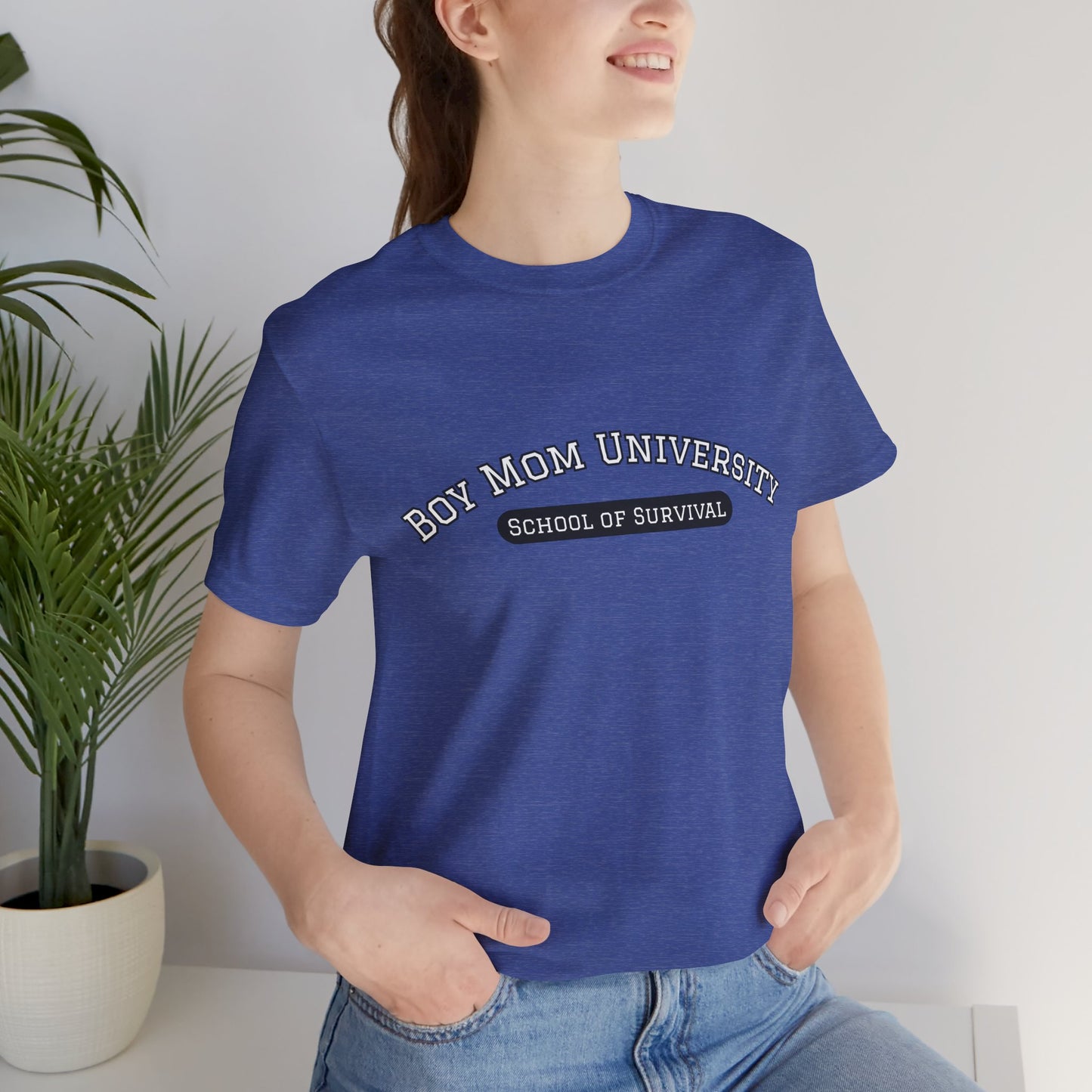 Boy Mom T-Shirt | School of Survival graphic t-shirt | Boy Mom Life Shirt | University Shirt