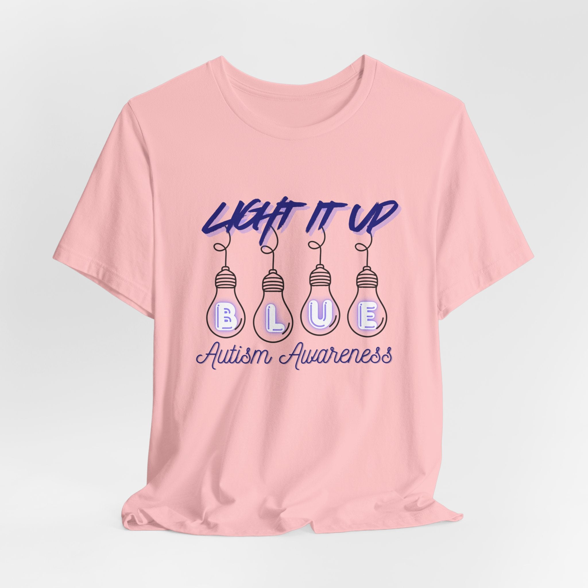 Light It Up Blue Autism Awareness T-Shirt | Blue Light Bulb Design