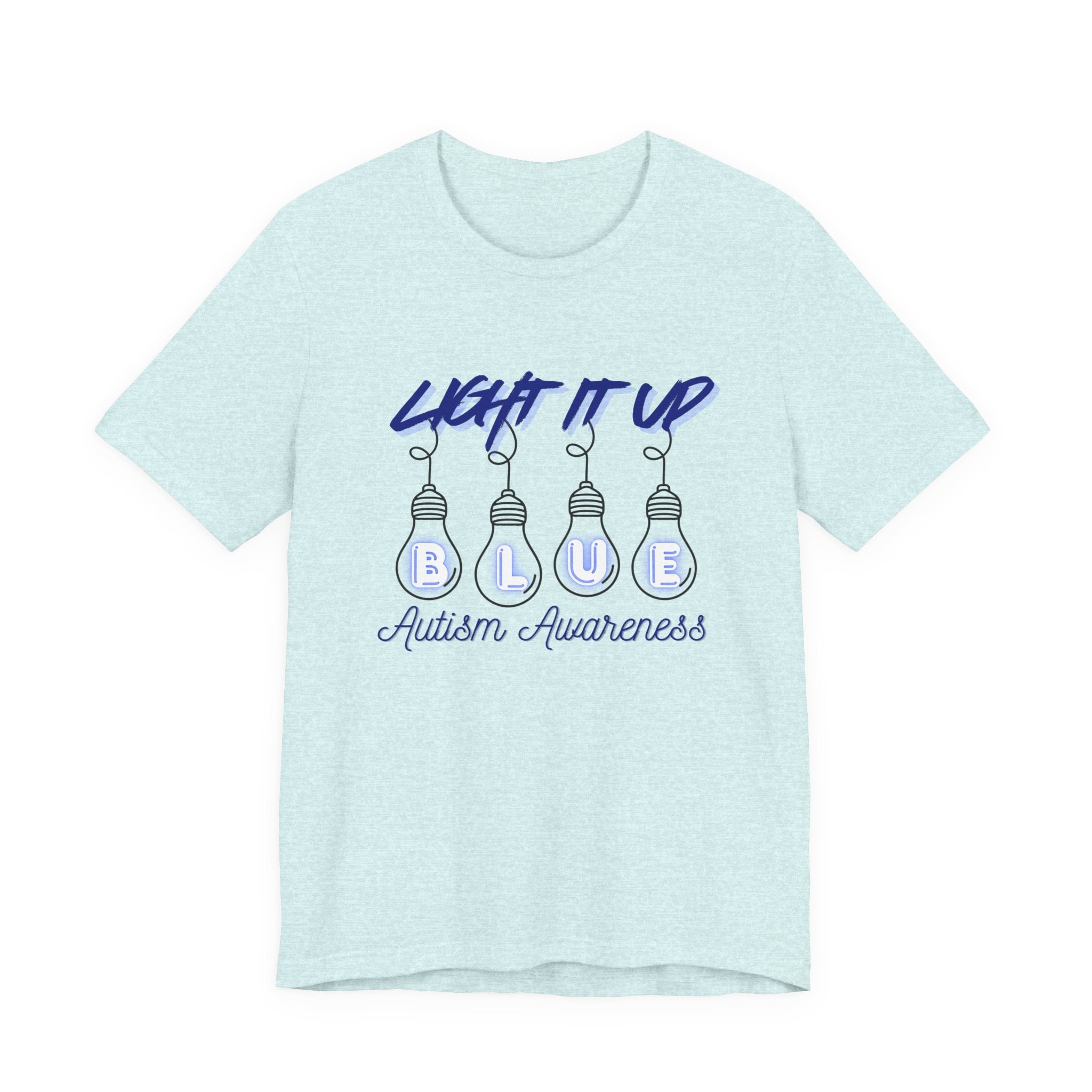 Light It Up Blue Autism Awareness T-Shirt | Blue Light Bulb Design