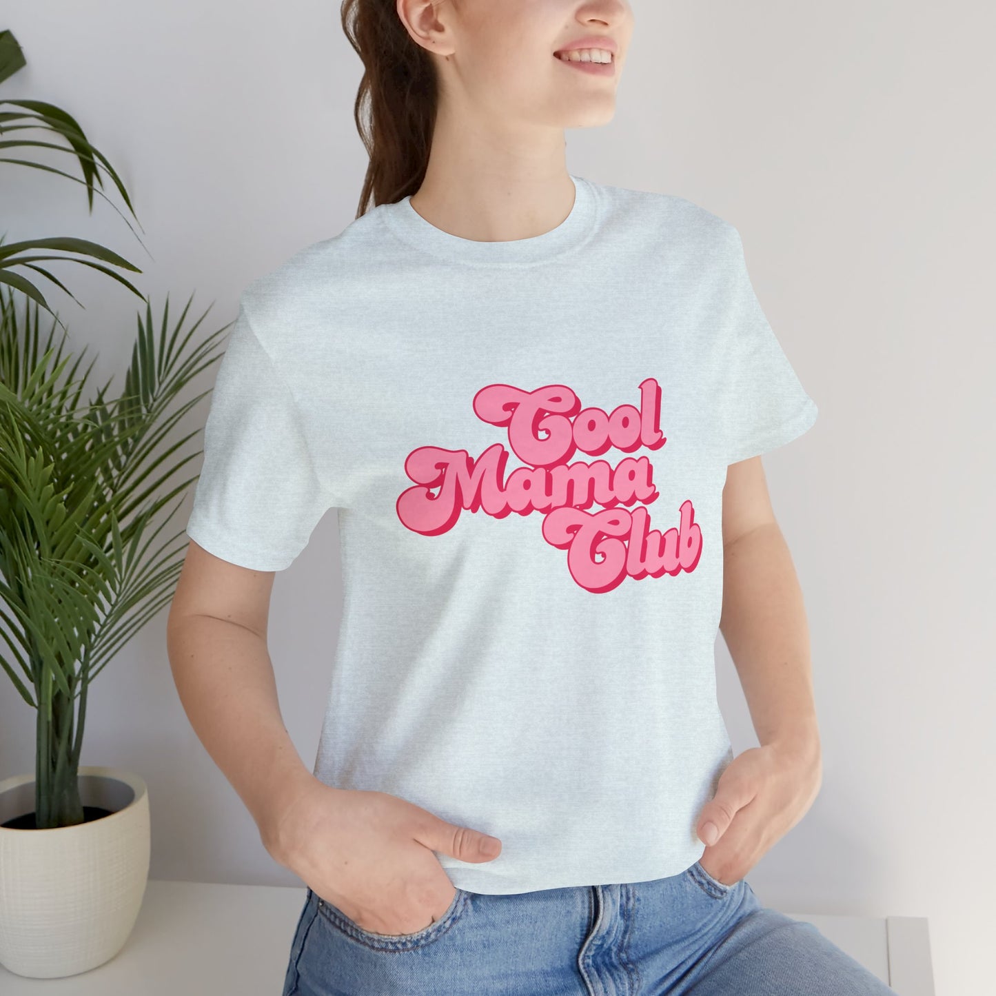 Cool Mama Club Tee — Retro Pink Graphic T-Shirt for Moms