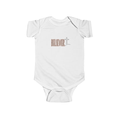 Believer Infant Boy Bodysuit | Christian Baby Boy | Faith Based Shirt