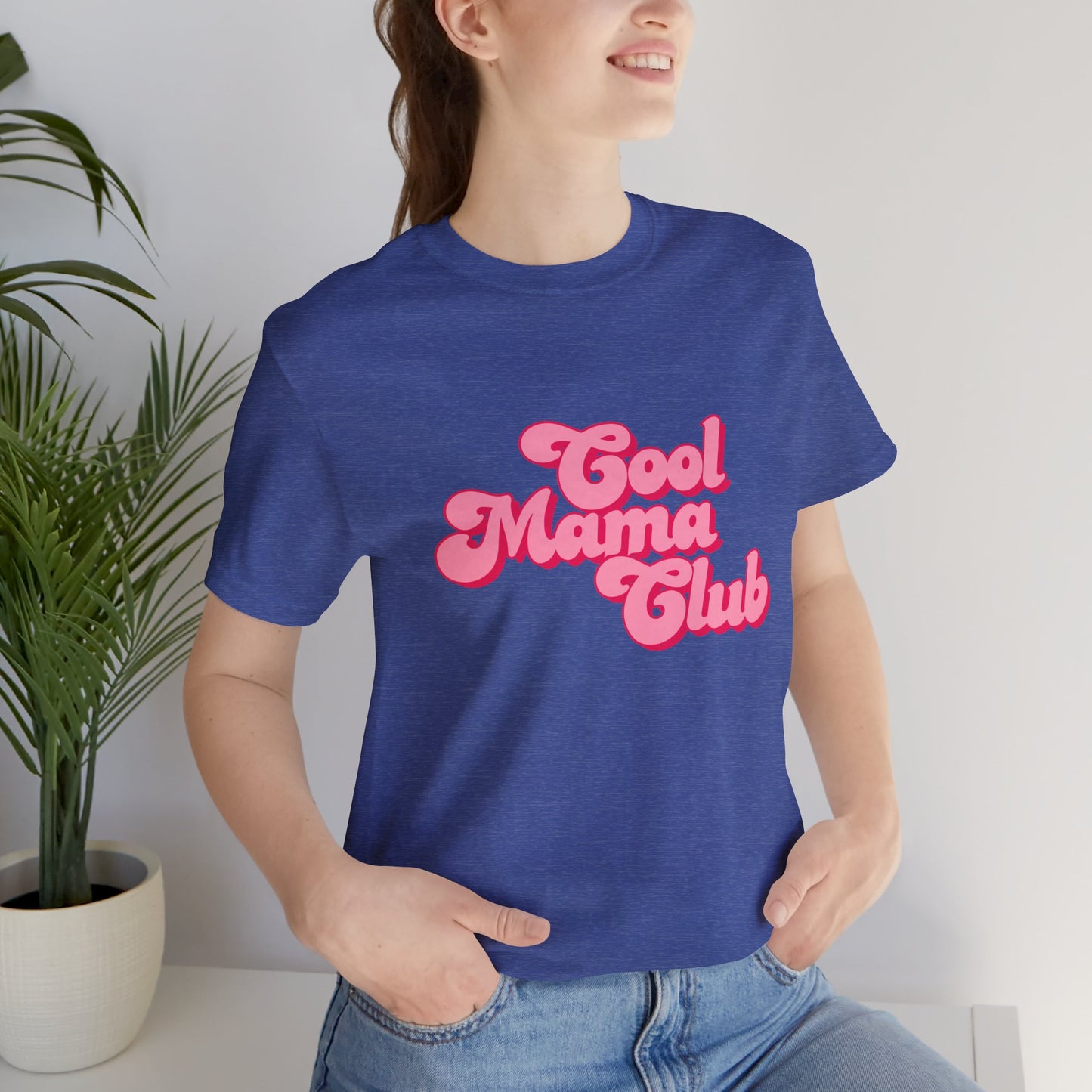 Cool Mama Club Tee — Retro Pink Graphic T-Shirt for Moms