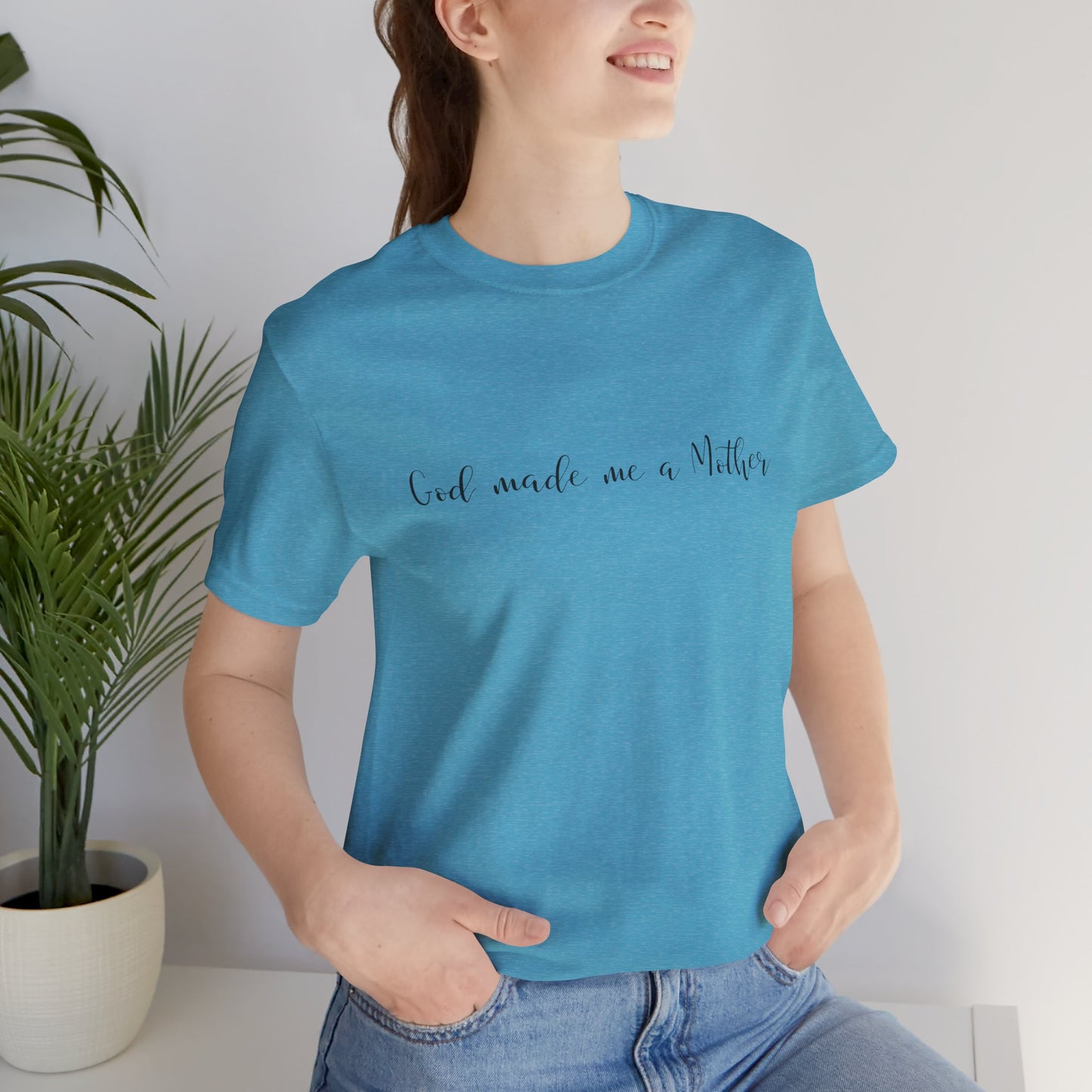 God Made Me a Mother T-Shirt | Christian Mom Tee | Faith Based Motherhood Shirt