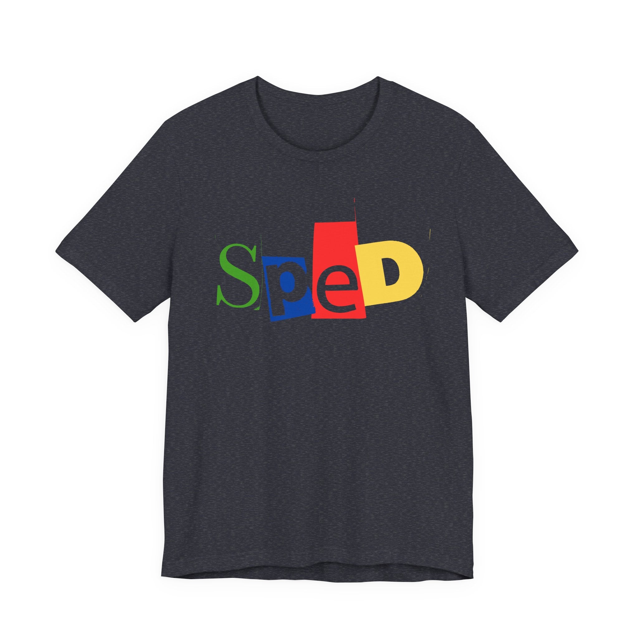 SPED colorful cutout letters T-Shirt | Special Education tee