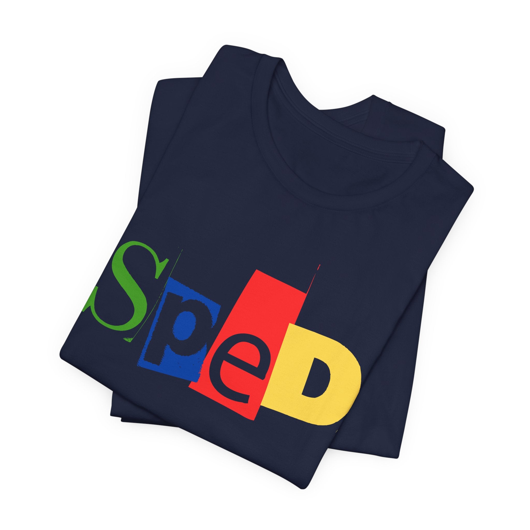 SPED colorful cutout letters T-Shirt | Special Education tee