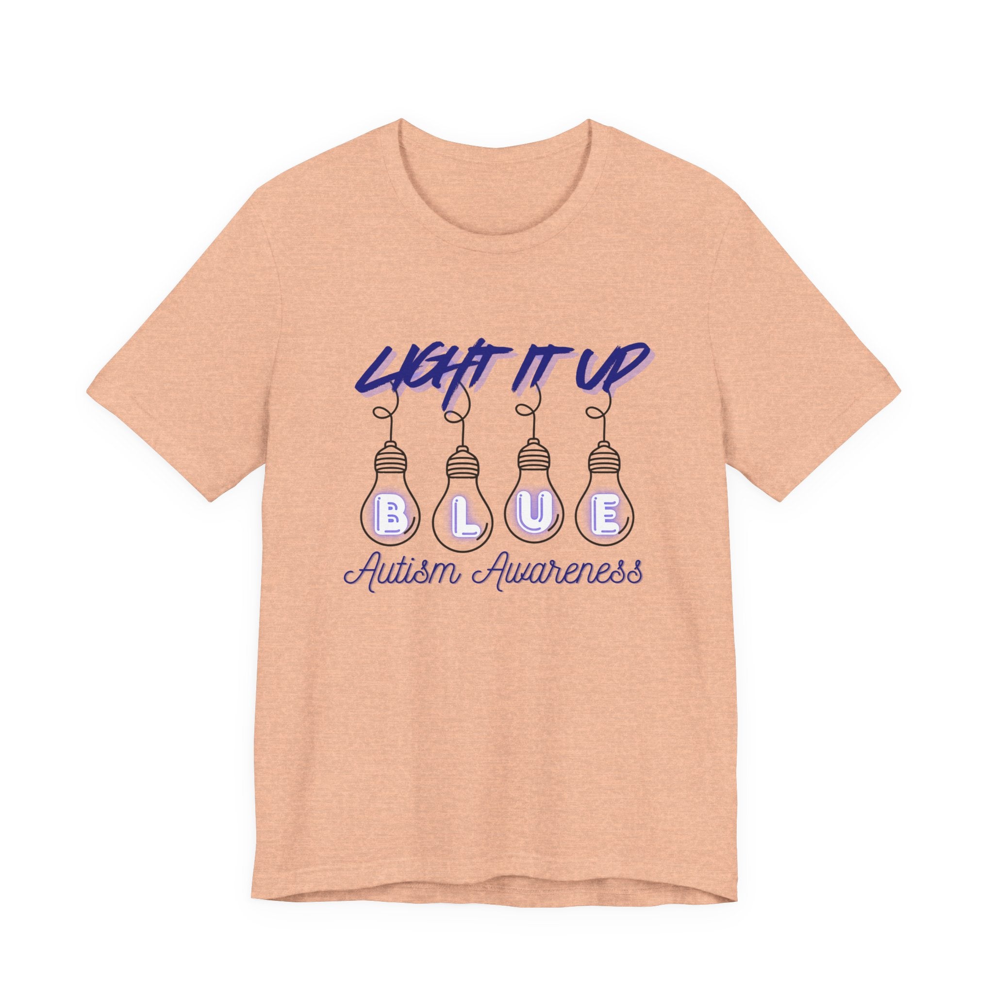 Light It Up Blue Autism Awareness T-Shirt | Blue Light Bulb Design