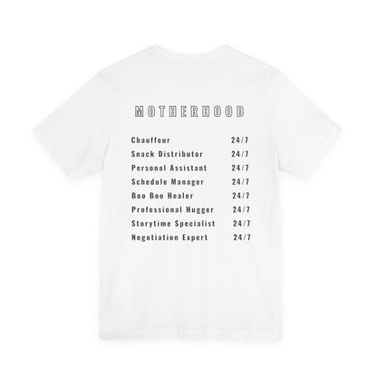 Motherhood On Duty 24/7 Shirt | Funny Mom Life Tee | Motherhood Shirt